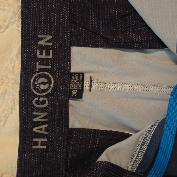 Mens Hang Ten Blue Flat Front Board Shorts Size 36 NWOT - Picture 3 of 8